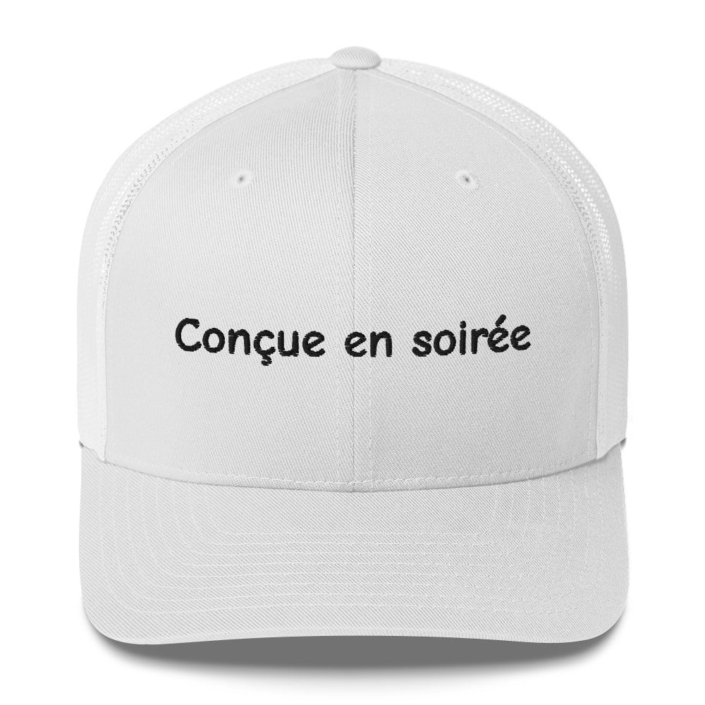 Casquette brodée Conçue en soirée Blanc - Sedurro