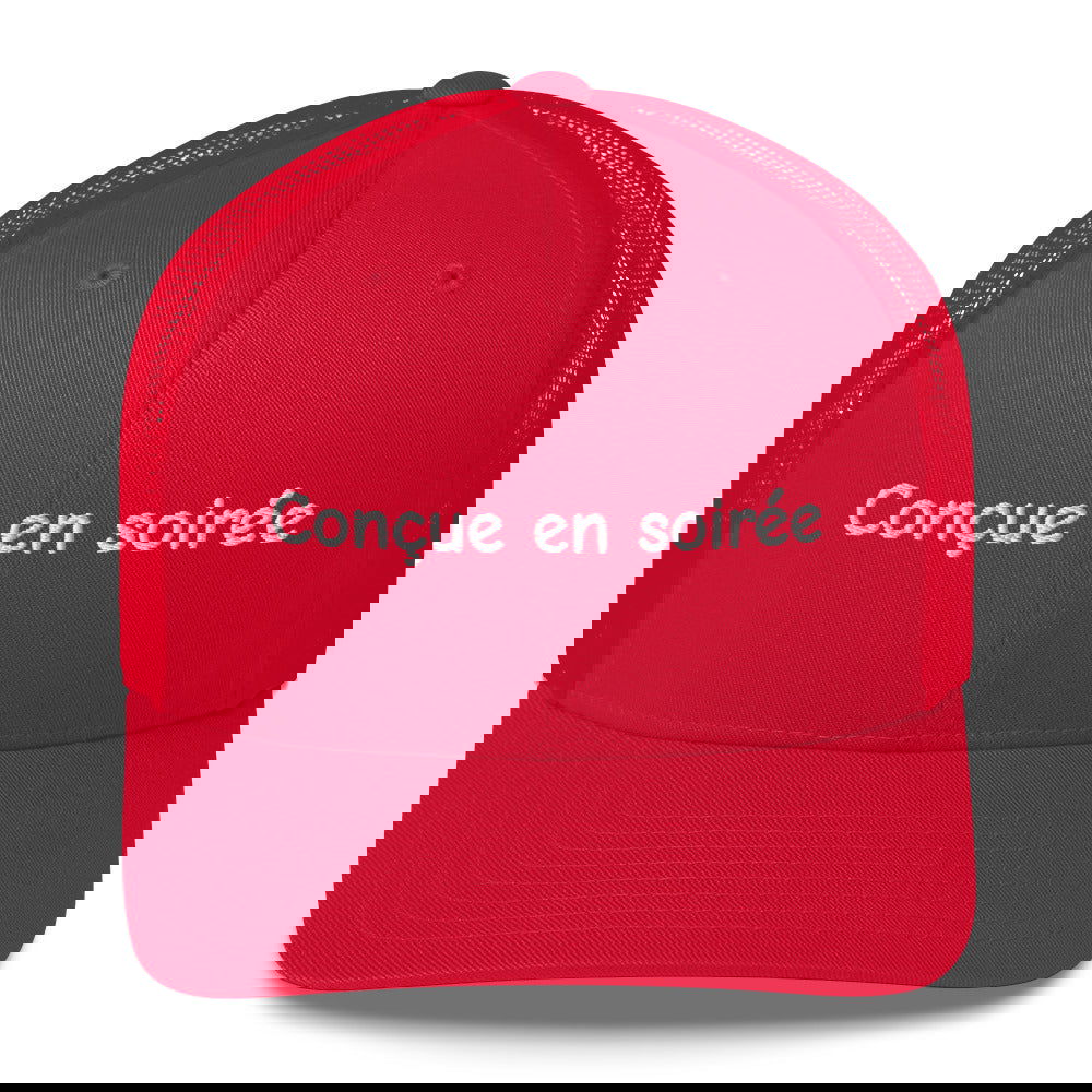 Casquette brodée Conçue en soirée Rouge - Sedurro