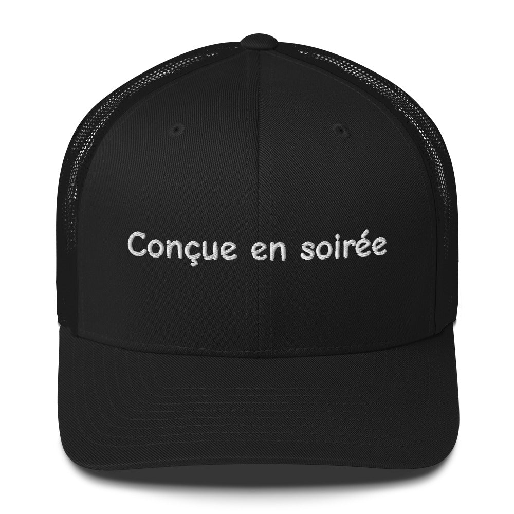 Casquette brodée Conçue en soirée Noir - Sedurro