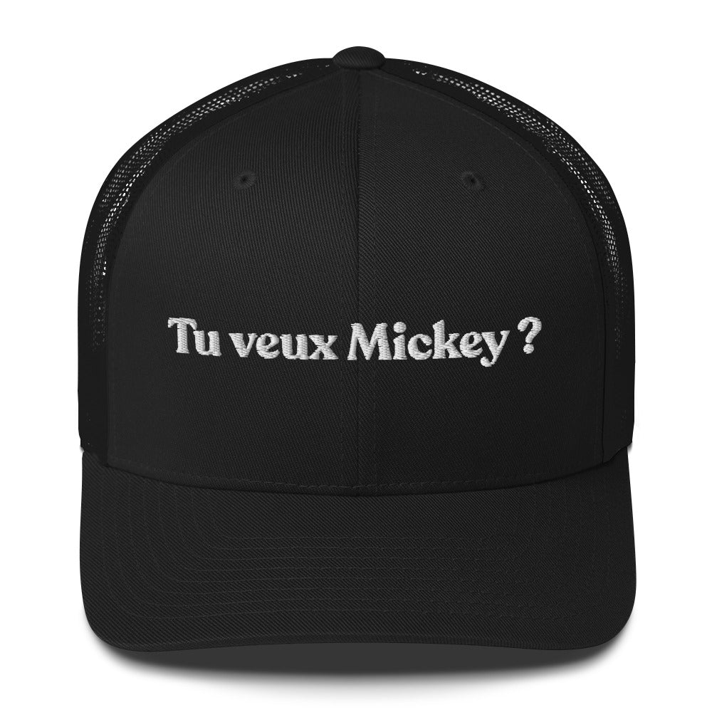 Casquette brodée Tu veux Mickey Noir - Sedurro