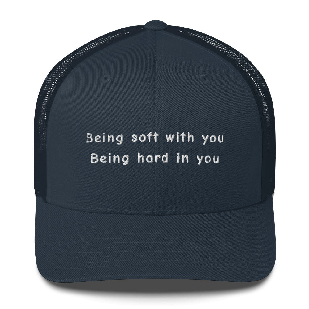 Casquette brodée Being soft with you Being hard in you - Sedurro