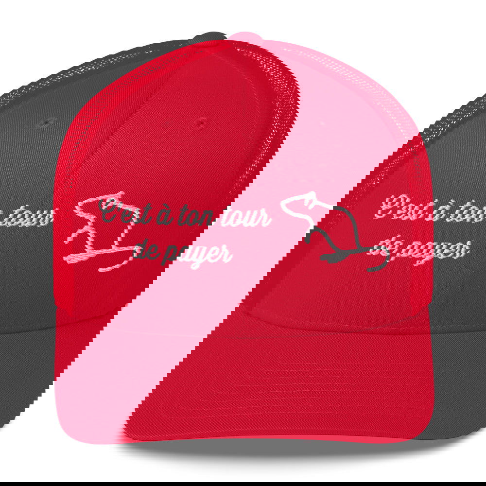 Casquette brodée C'est à ton tour de payer rat - Sedurro