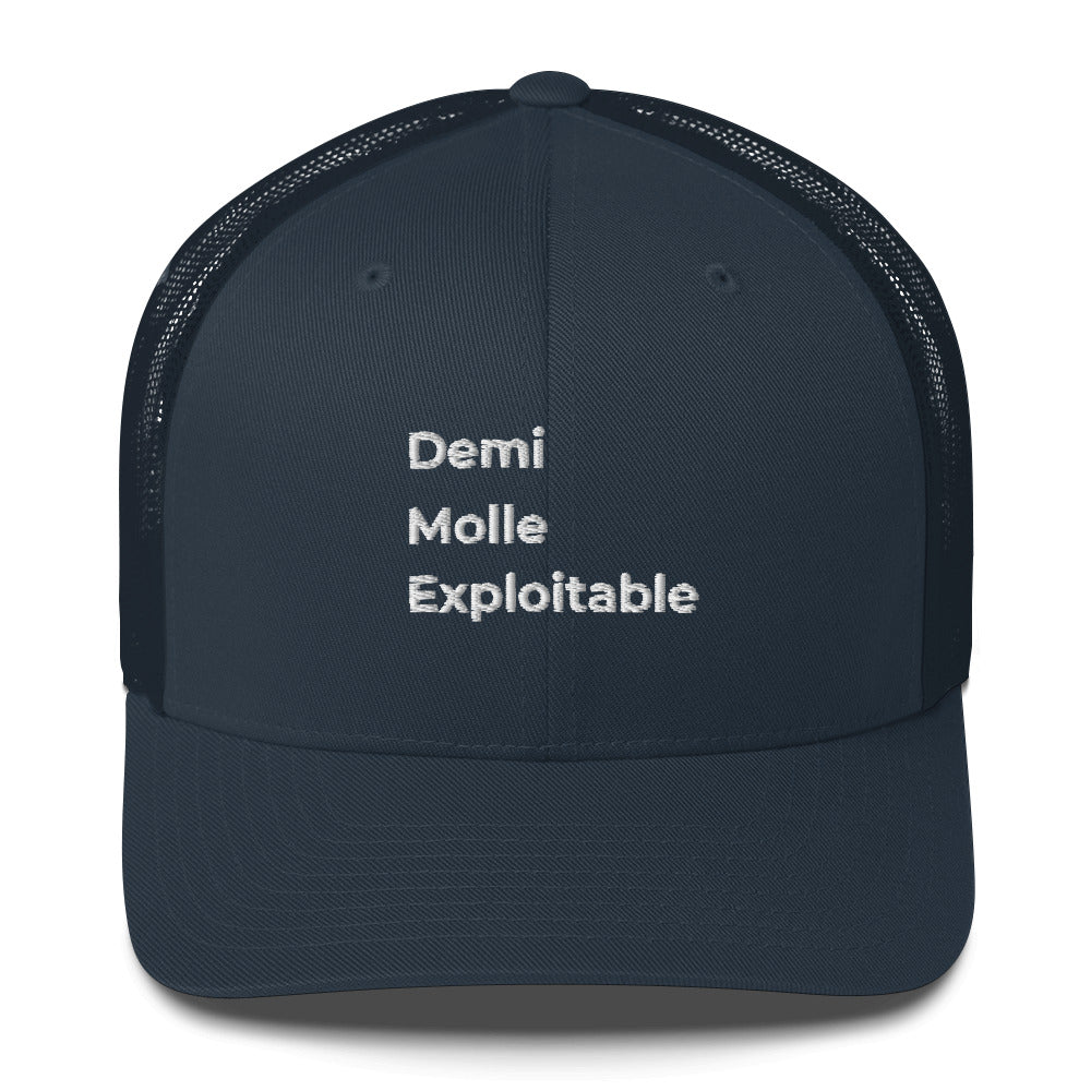 Casquette brodée Demi molle exploitable Bleu Marine - Sedurro