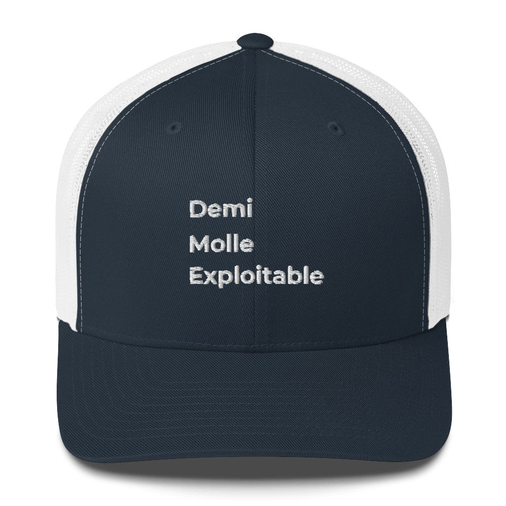 Casquette brodée Demi molle exploitable Bleu Marine Blanc - Sedurro