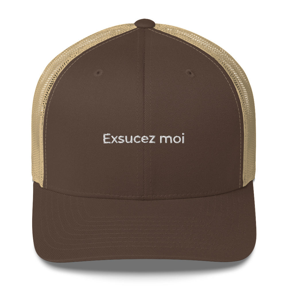 Casquette brodée Exsucez moi Marron Kaki - Sedurro