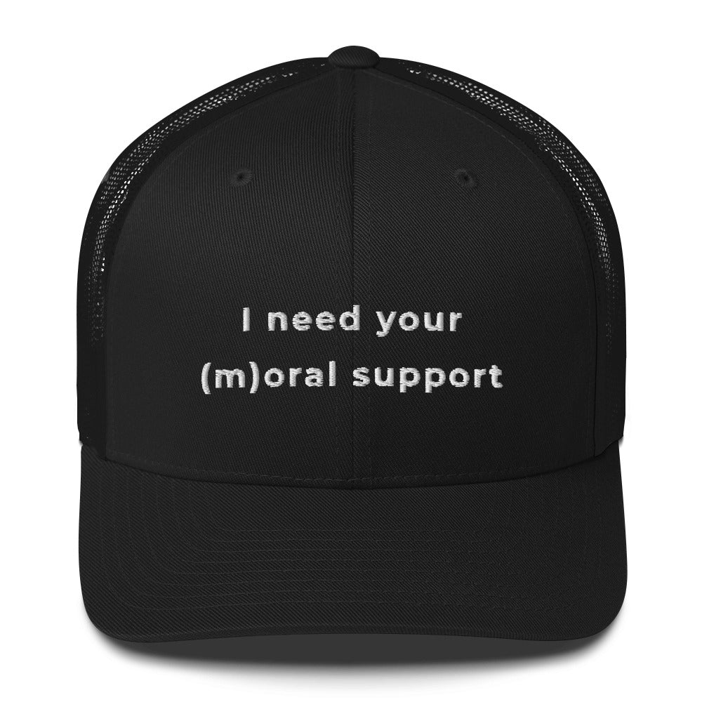 Casquette brodée I need your (m)oral support - Sedurro