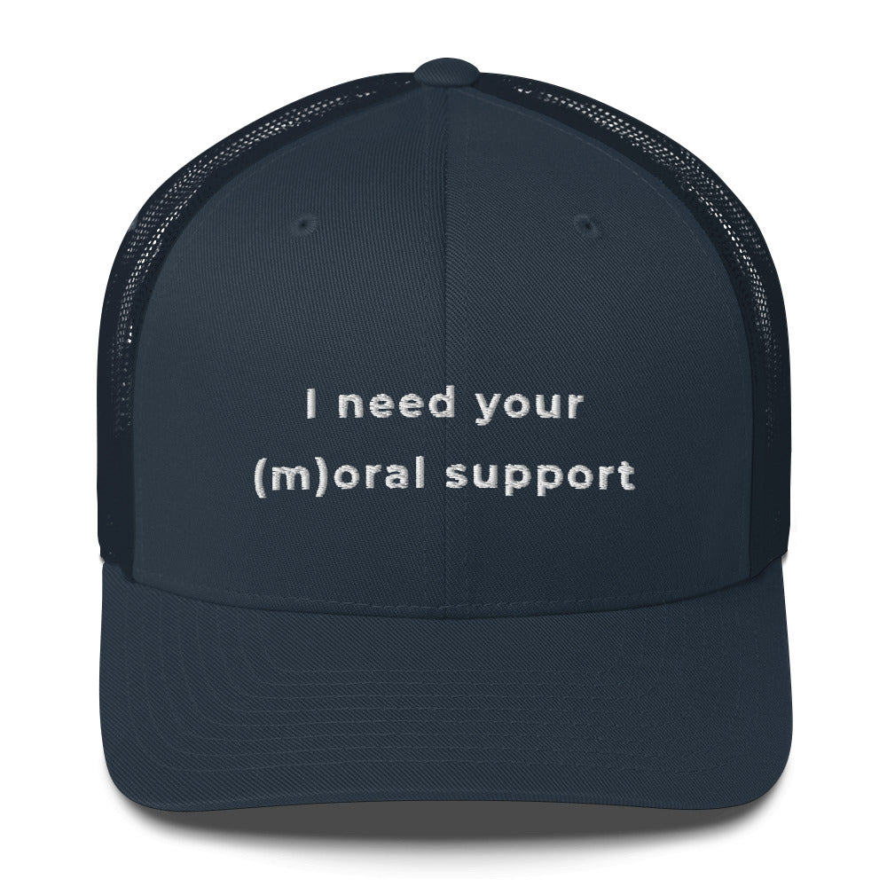 Casquette brodée I need your (m)oral support - Sedurro