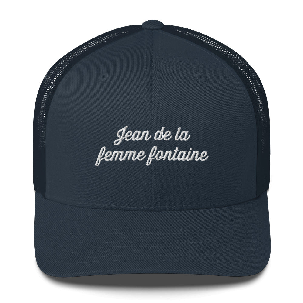 Casquette brodée Jean de la femme fontaine - Sedurro