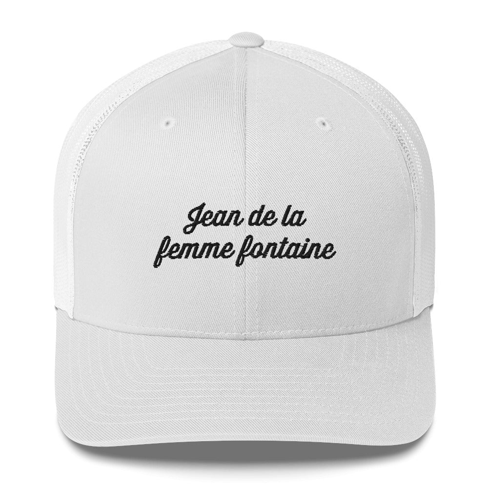 Casquette brodée Jean de la femme fontaine - Sedurro