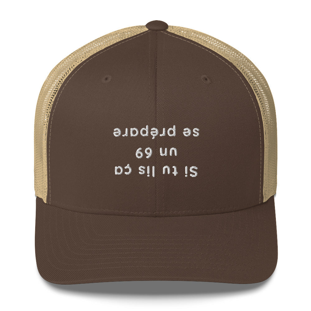 Casquette brodée Si tu lis ça un 69 se prépare - Sedurro