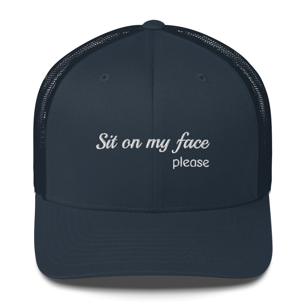 Casquette brodée Sit on my face please - Sedurro