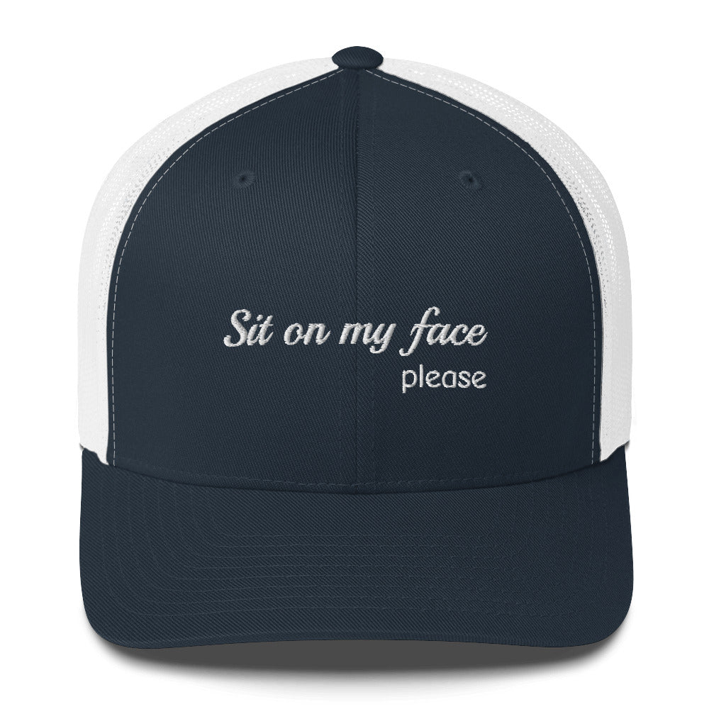 Casquette brodée Sit on my face please - Sedurro