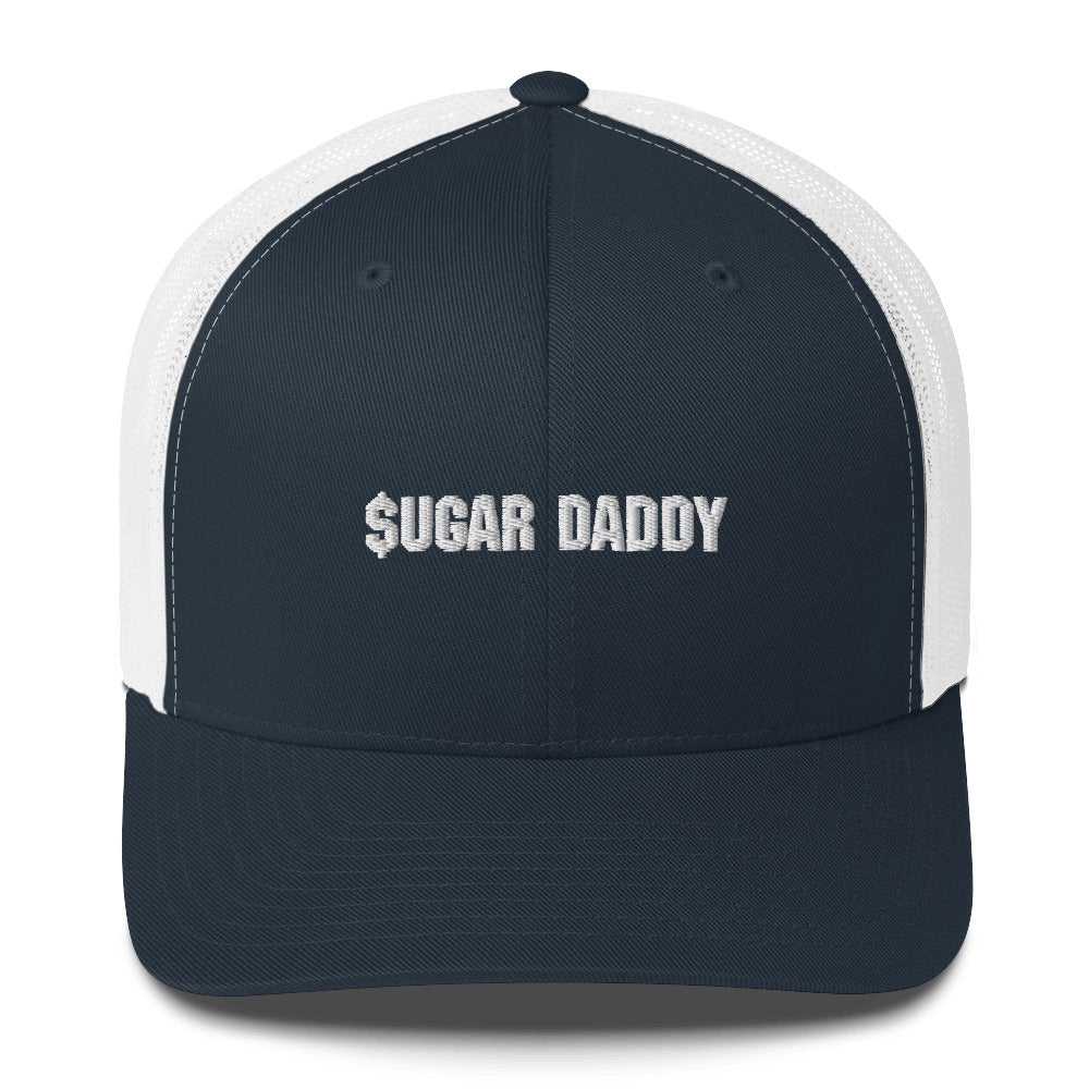Casquette brodée Sugar daddy Bleu Marine Blanc - Sedurro