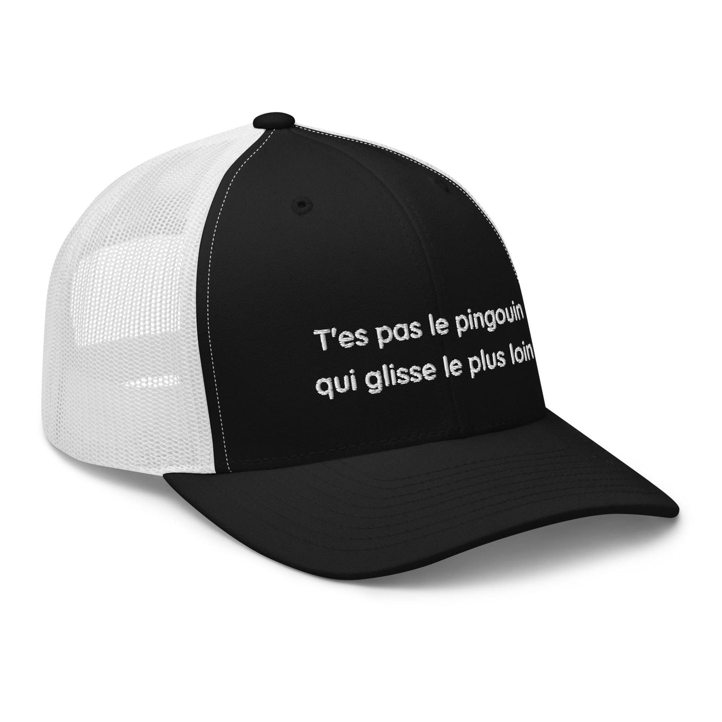 Casquette brodée T'es pas le pingouin qui glisse le plus loin - Sedurro