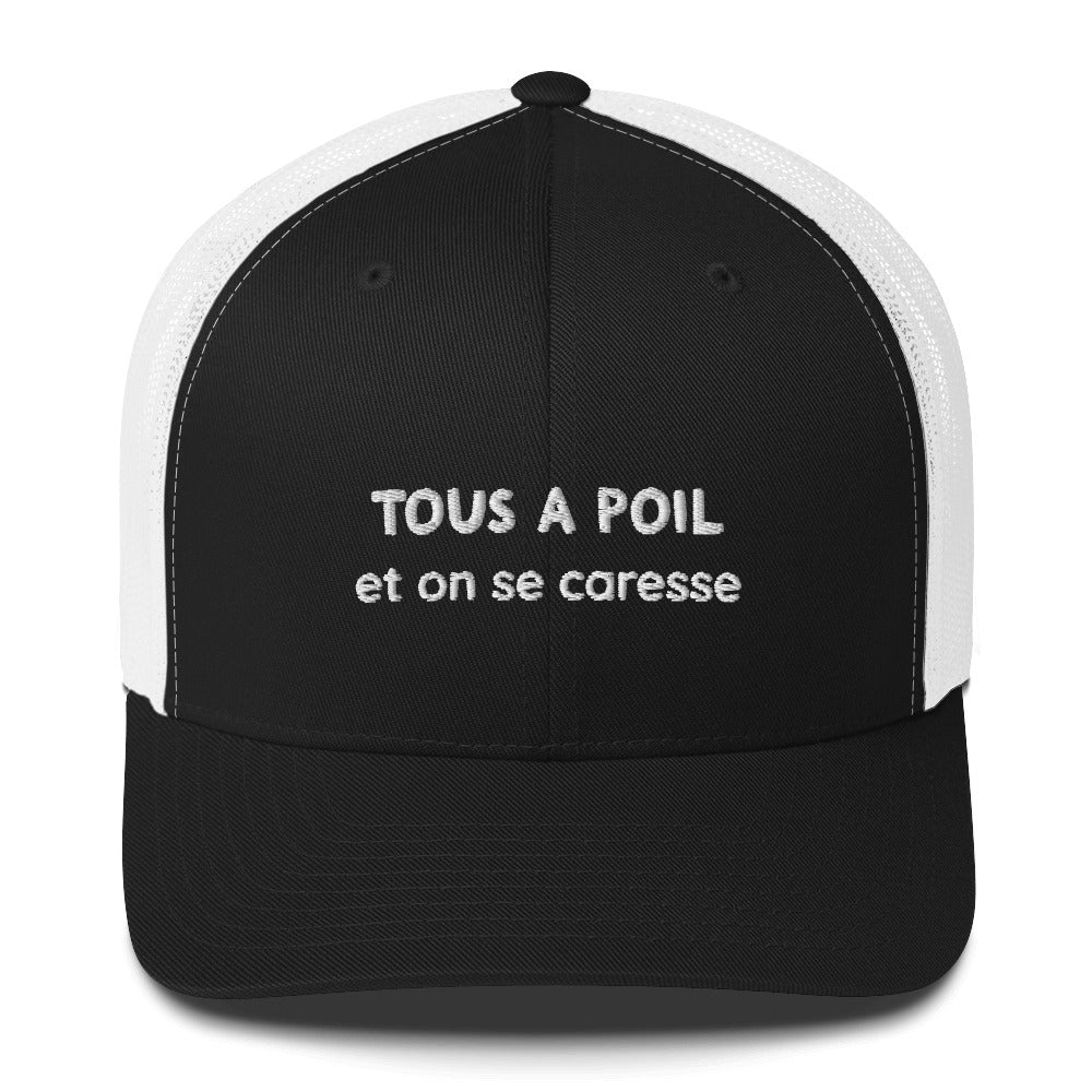Casquette brodée Tous à poil et on se caresse - Sedurro