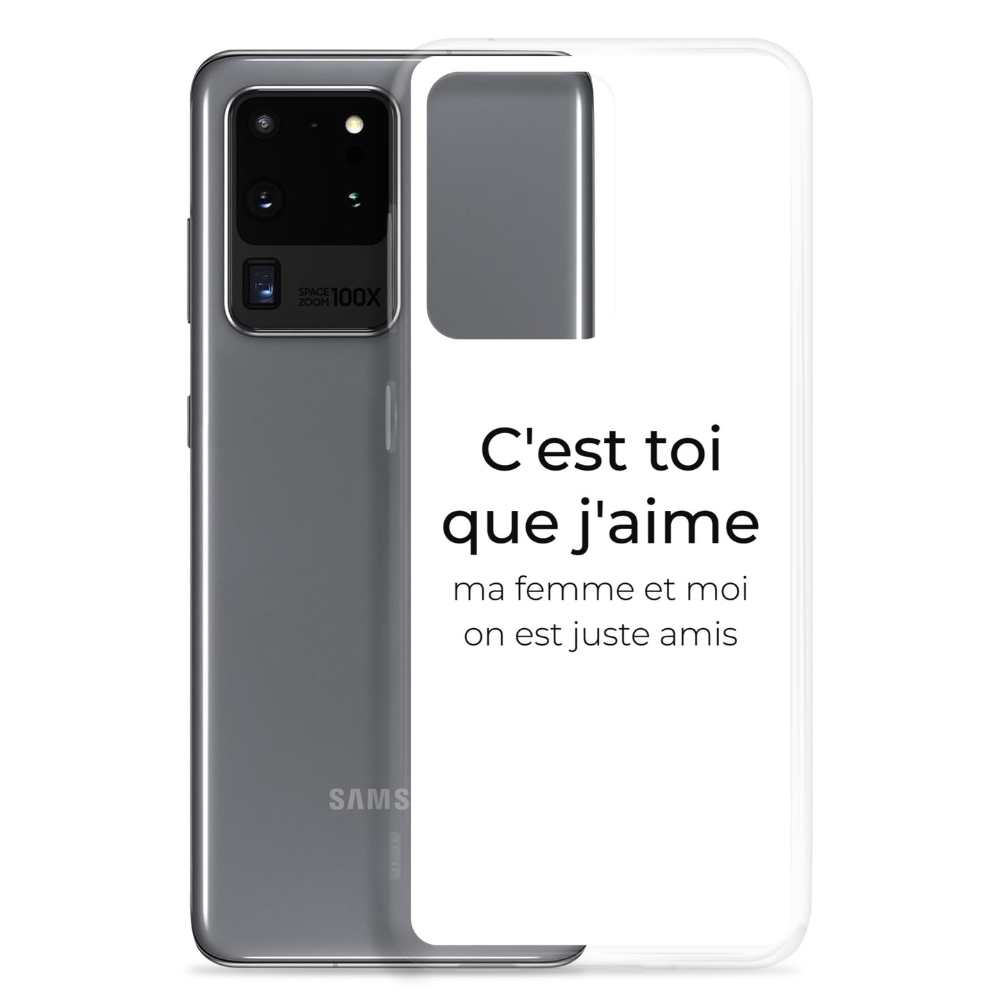 Coque Samsung C'est toi que j'aime ma femme et moi on est juste amis - Sedurro