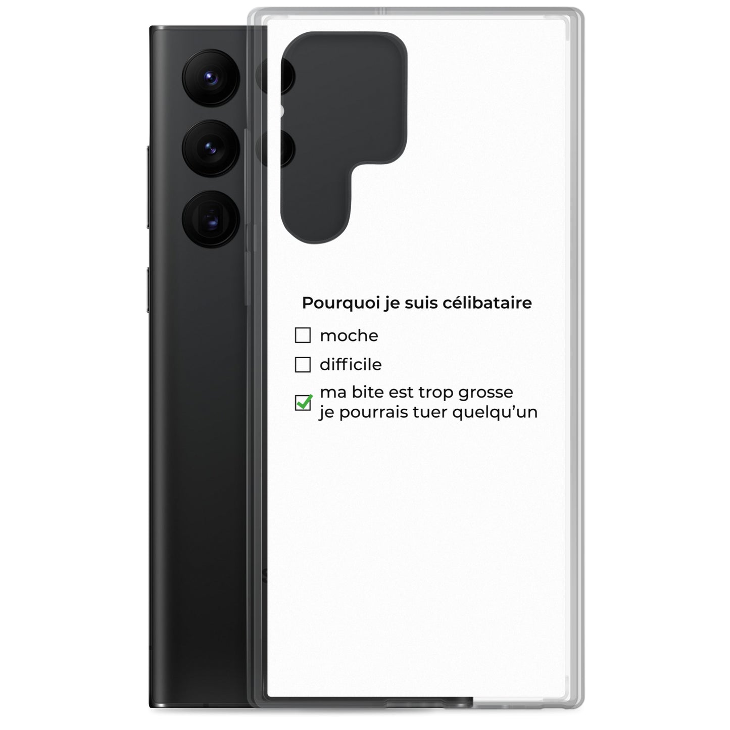 Coque Samsung Pourquoi je suis célibataire ma bite est trop grosse - Sedurro