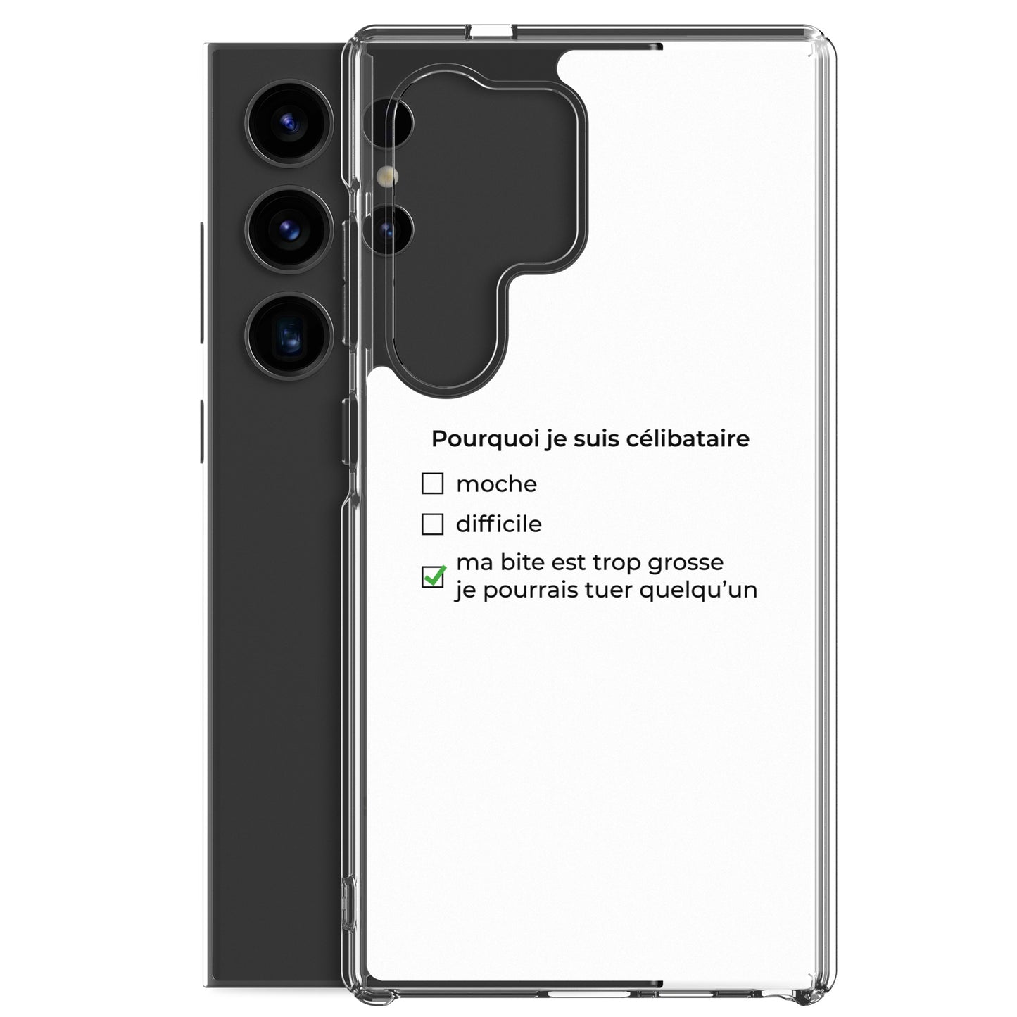 Coque Samsung Pourquoi je suis célibataire ma bite est trop grosse - Sedurro