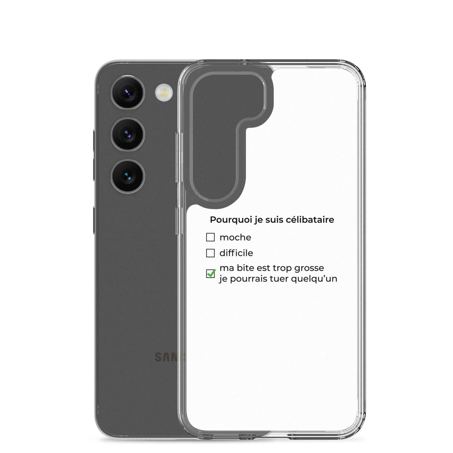Coque Samsung Pourquoi je suis célibataire ma bite est trop grosse - Sedurro