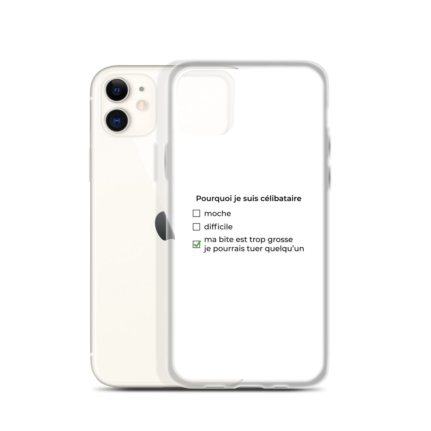 Coque iPhone Pourquoi je suis célibataire ma bite est trop grosse - Sedurro