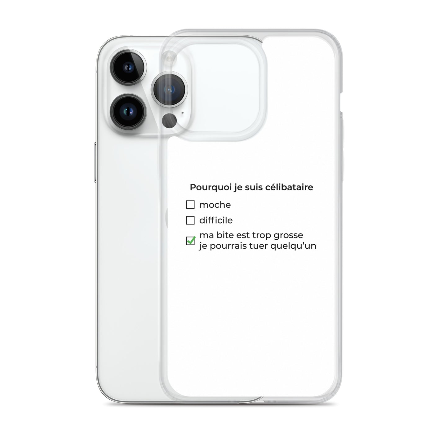 Coque iPhone Pourquoi je suis célibataire ma bite est trop grosse - Sedurro