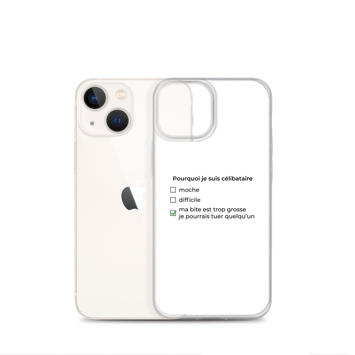Coque iPhone Pourquoi je suis célibataire ma bite est trop grosse - Sedurro