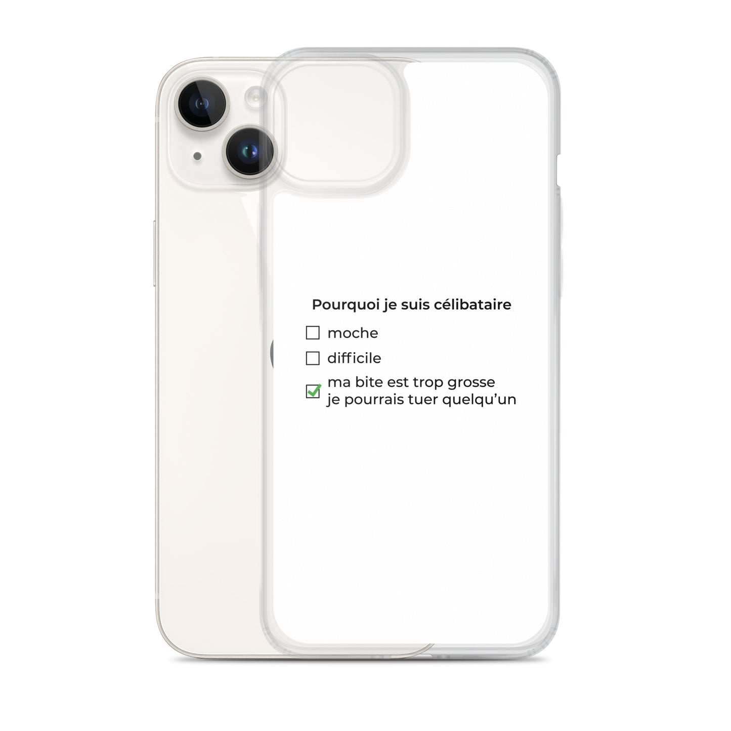 Coque iPhone Pourquoi je suis célibataire ma bite est trop grosse - Sedurro