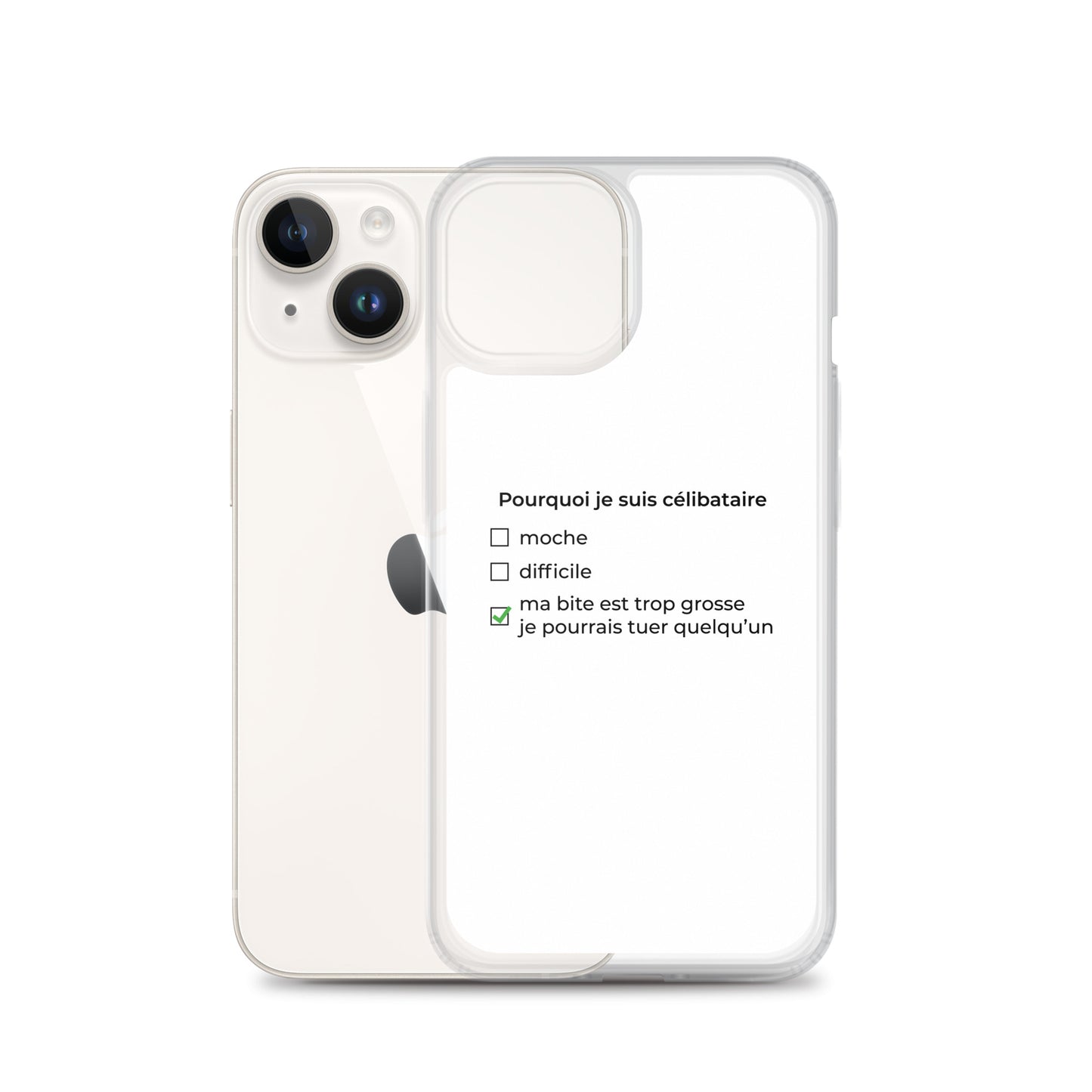Coque iPhone Pourquoi je suis célibataire ma bite est trop grosse - Sedurro