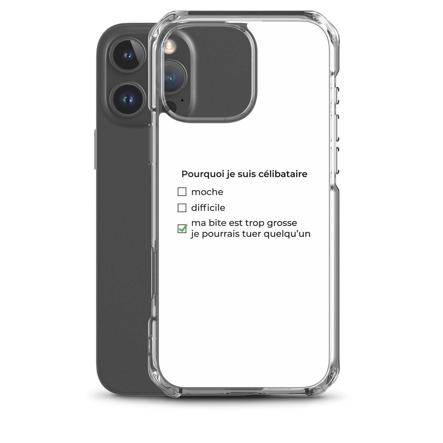 Coque iPhone Pourquoi je suis célibataire ma bite est trop grosse - Sedurro