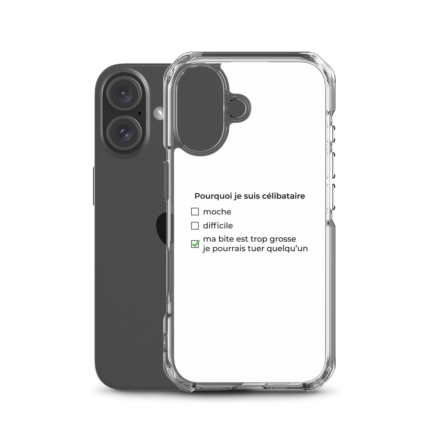 Coque iPhone Pourquoi je suis célibataire ma bite est trop grosse - Sedurro