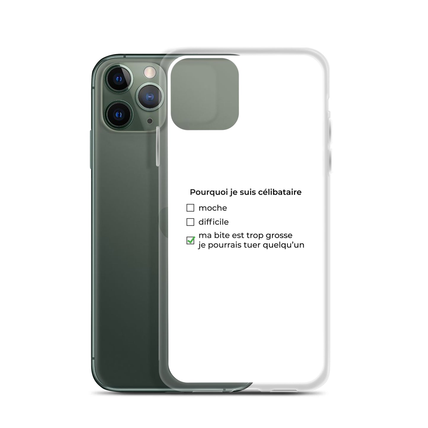 Coque iPhone Pourquoi je suis célibataire ma bite est trop grosse - Sedurro