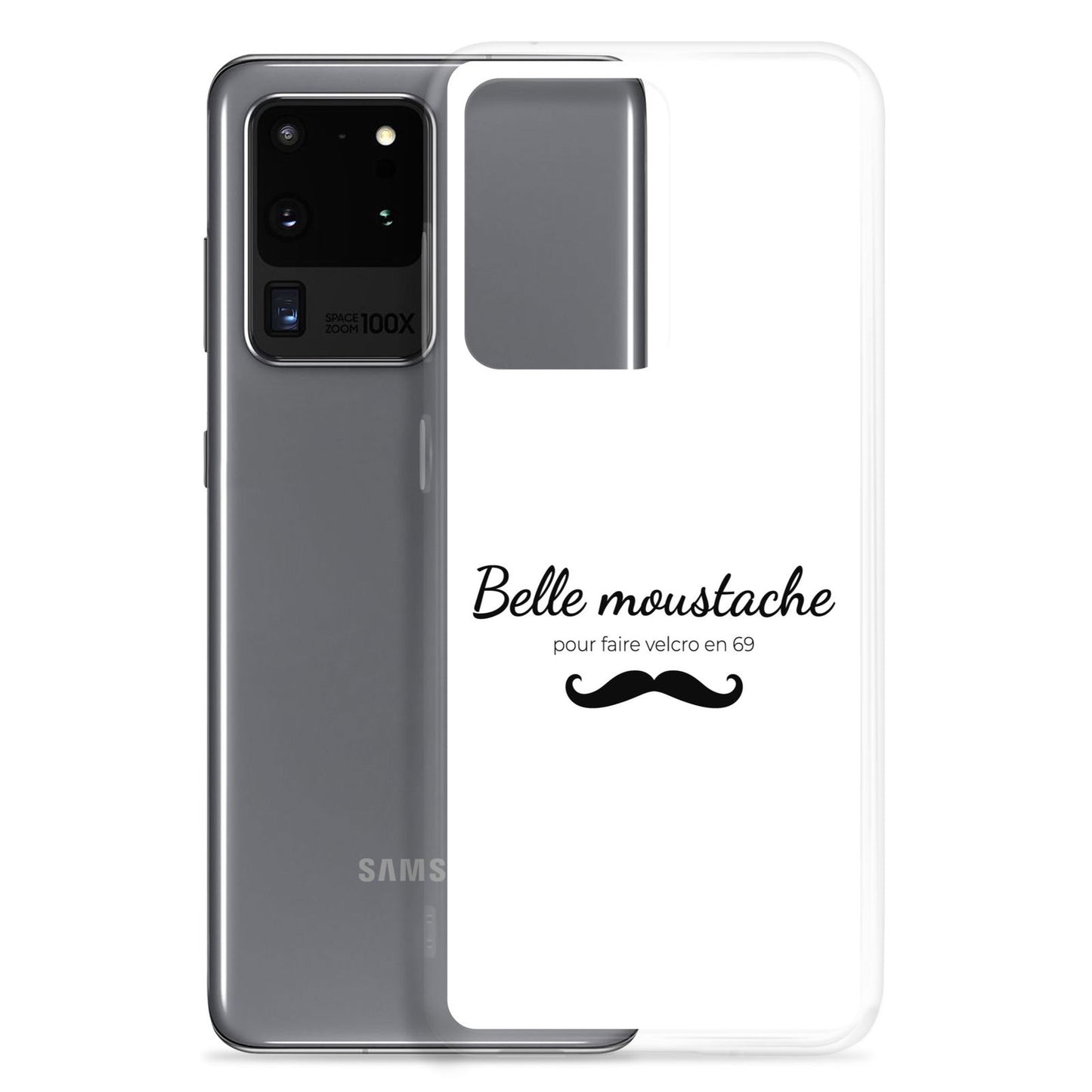 Coque Samsung Belle moustache pour faire velcro en 69 - Sedurro