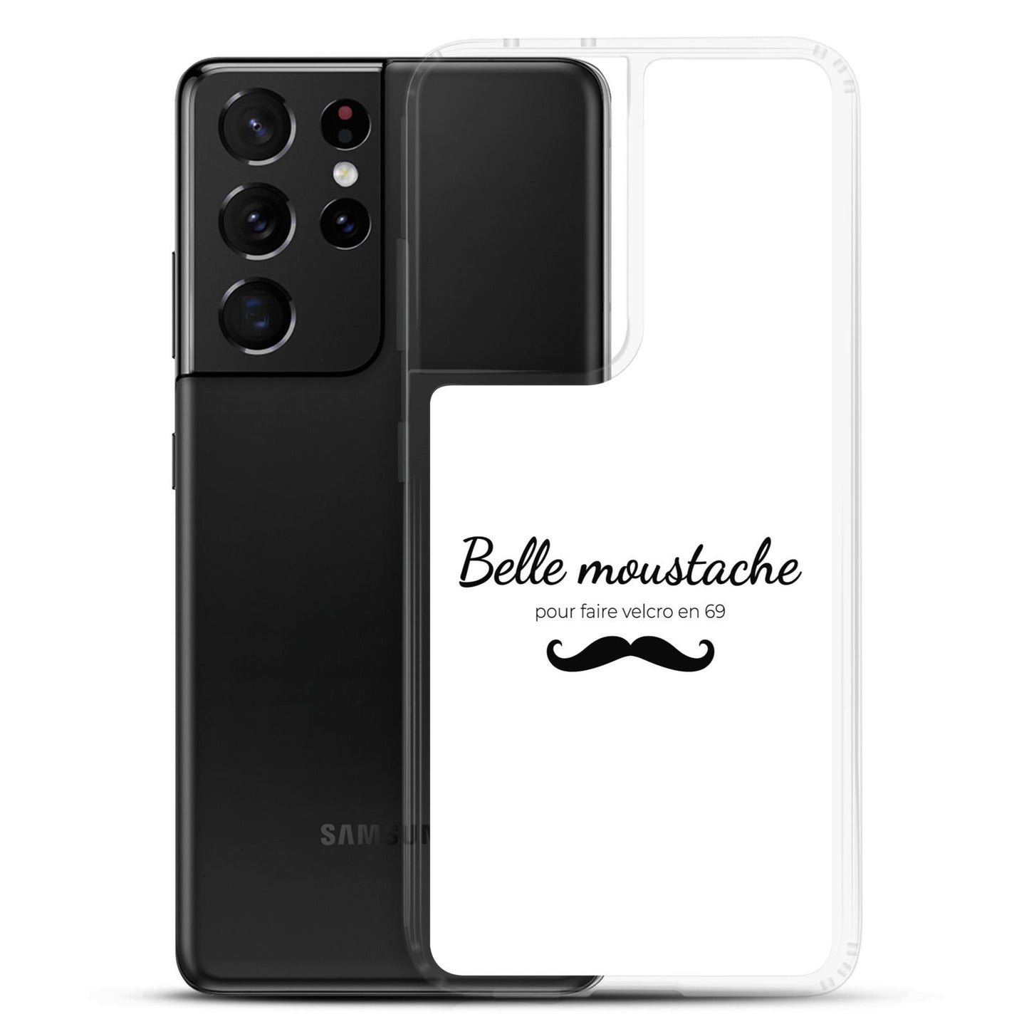 Coque Samsung Belle moustache pour faire velcro en 69 - Sedurro