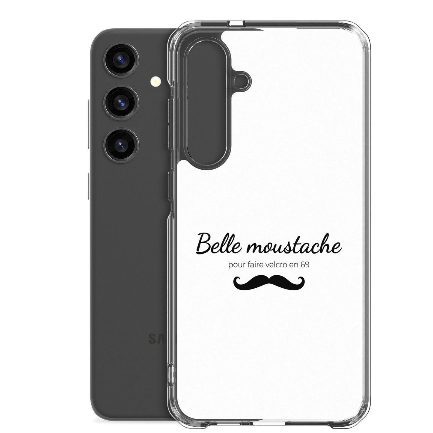 Coque Samsung Belle moustache pour faire velcro en 69 - Sedurro