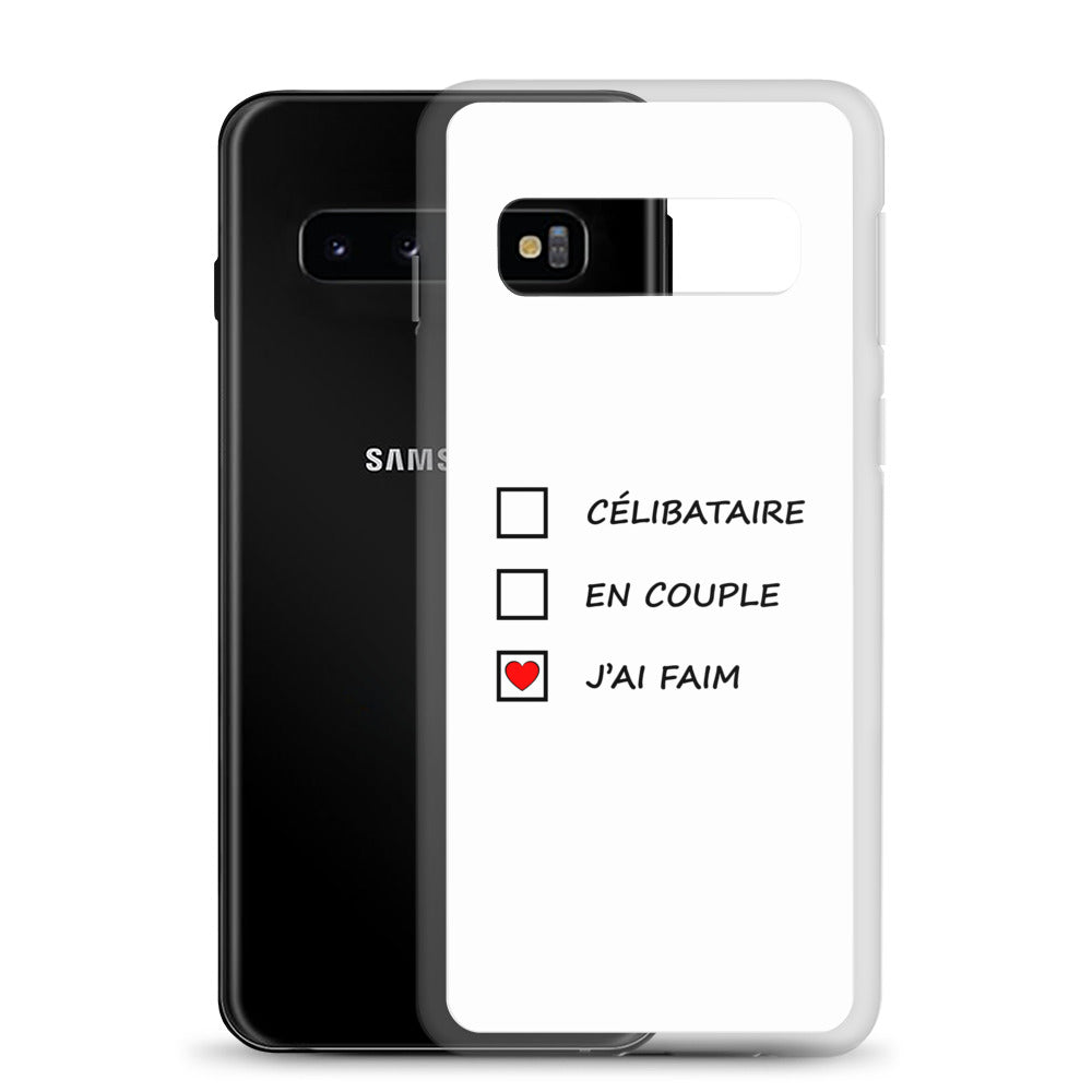 Coque Samsung Célibataire en couple j'ai faim cases à cocher - Sedurro