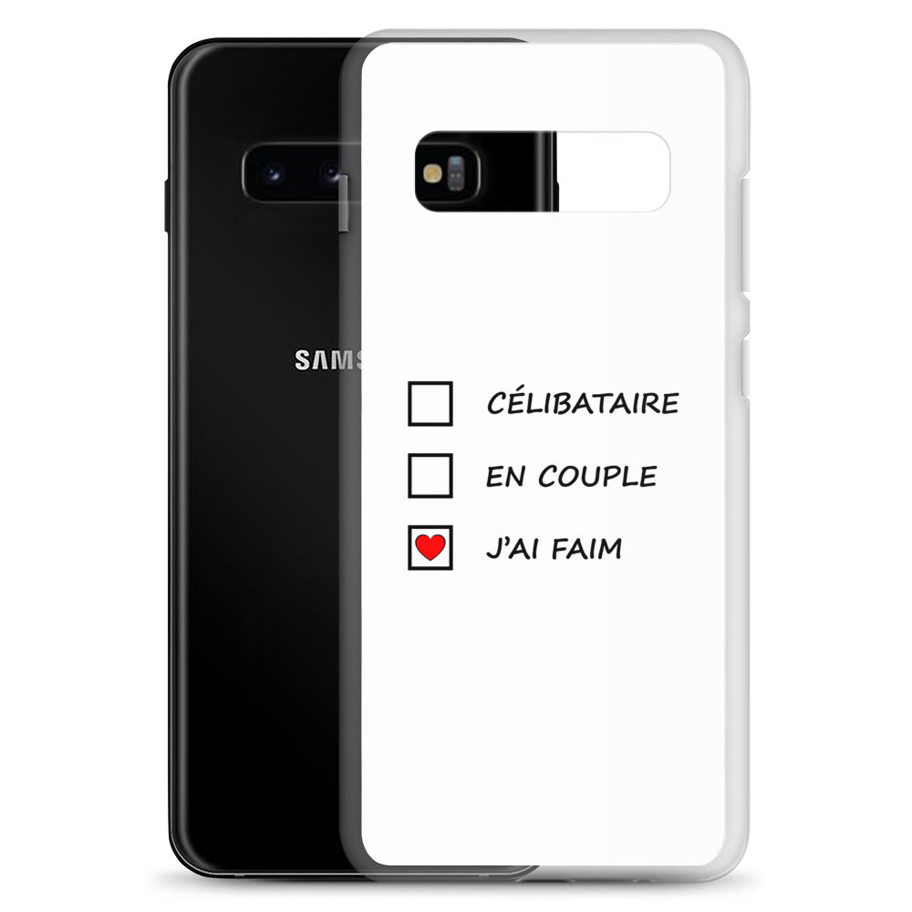 Coque Samsung Célibataire en couple j'ai faim cases à cocher - Sedurro