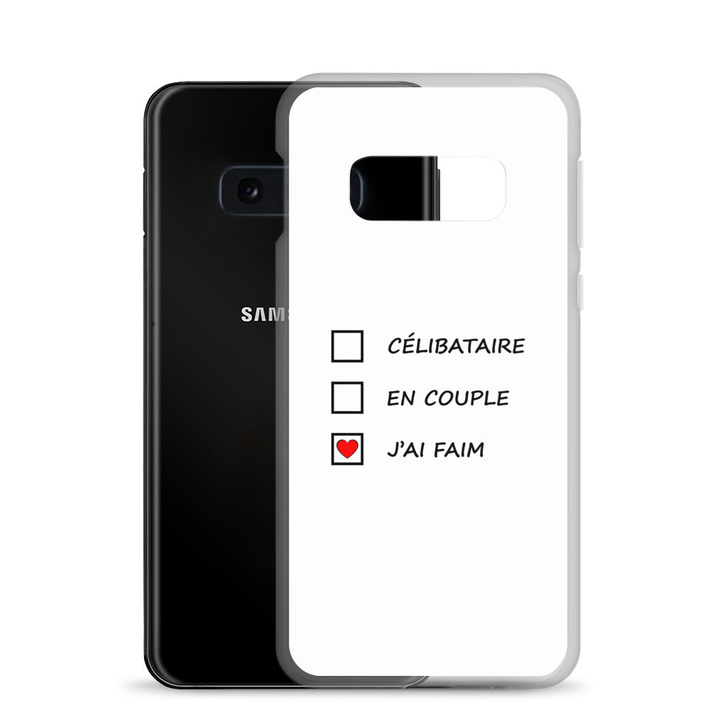 Coque Samsung Célibataire en couple j'ai faim cases à cocher - Sedurro