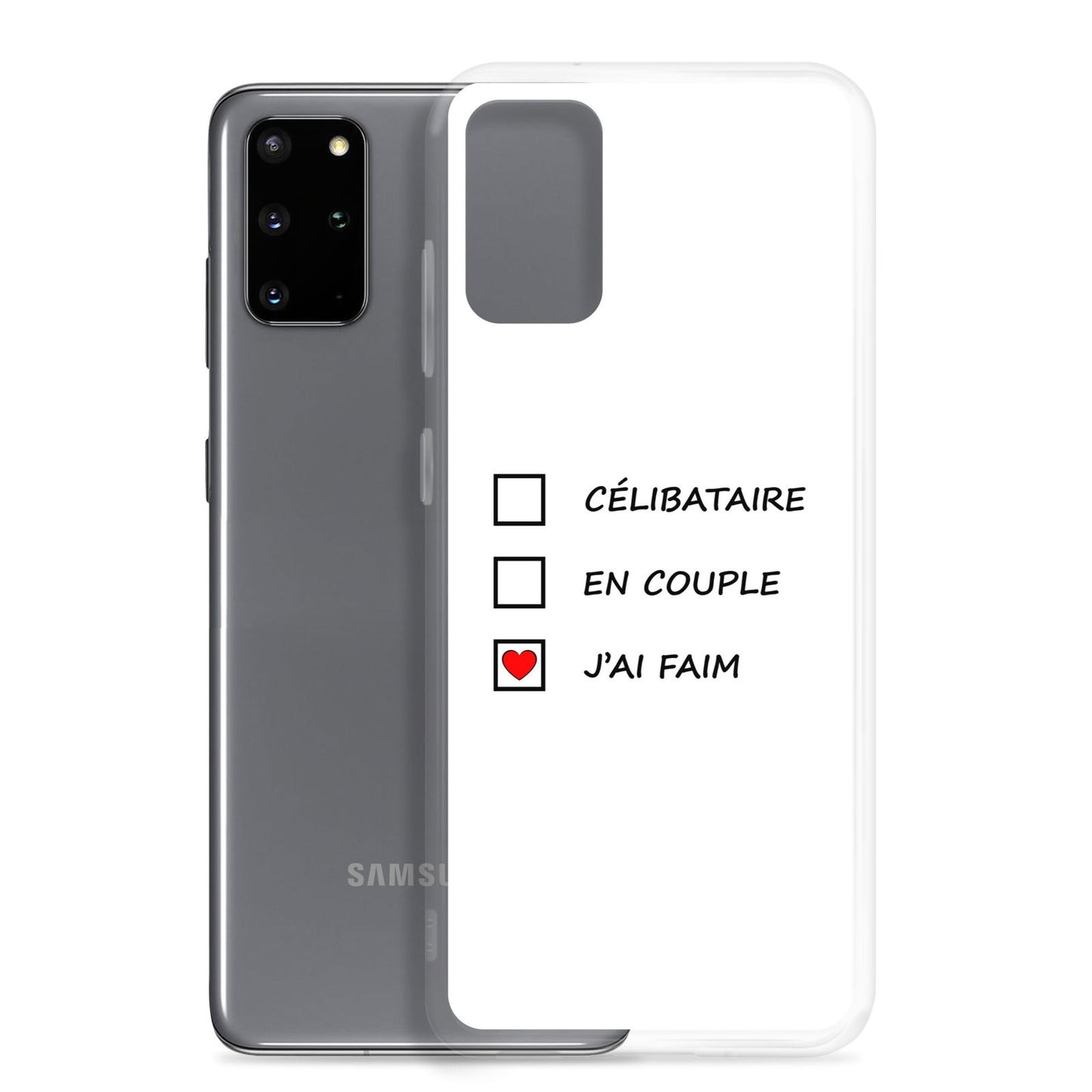 Coque Samsung Célibataire en couple j'ai faim cases à cocher - Sedurro