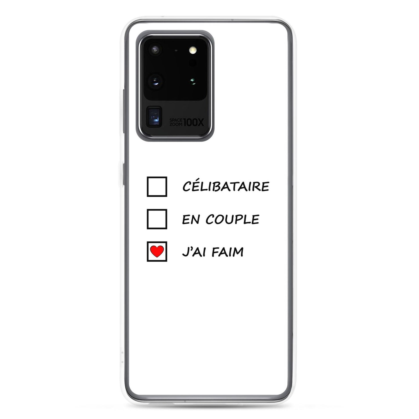 Coque Samsung Célibataire en couple j'ai faim cases à cocher - Sedurro