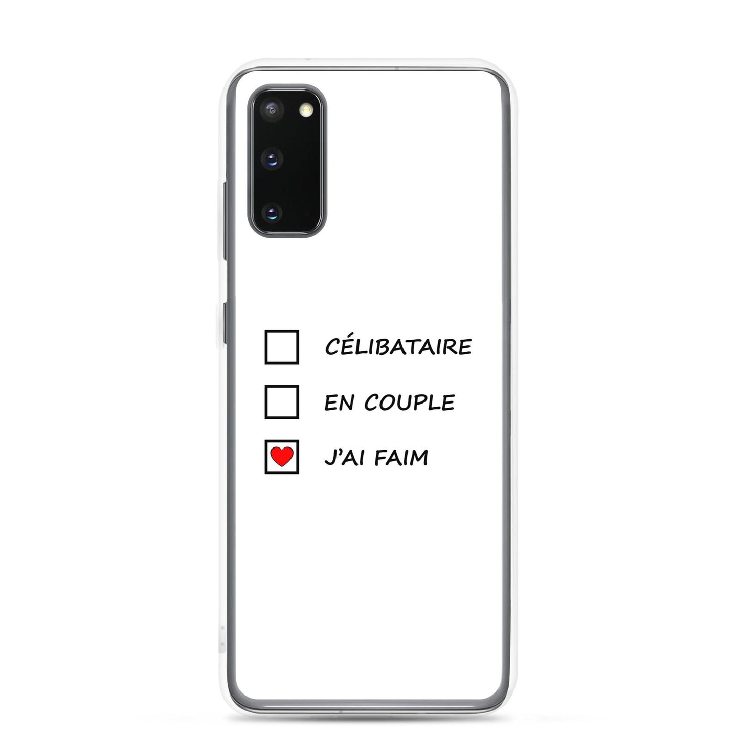 Coque Samsung Célibataire en couple j'ai faim cases à cocher - Sedurro