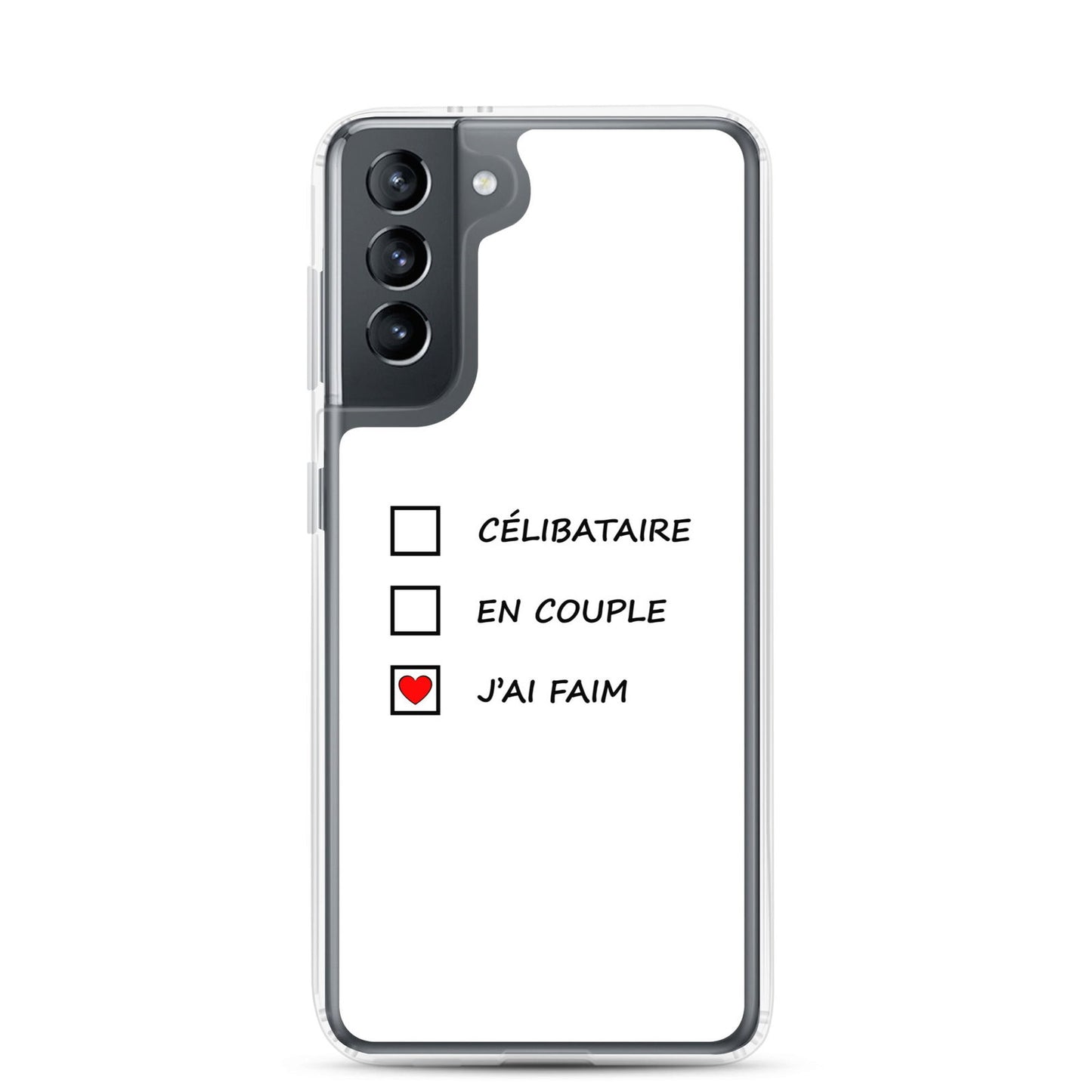 Coque Samsung Célibataire en couple j'ai faim cases à cocher - Sedurro