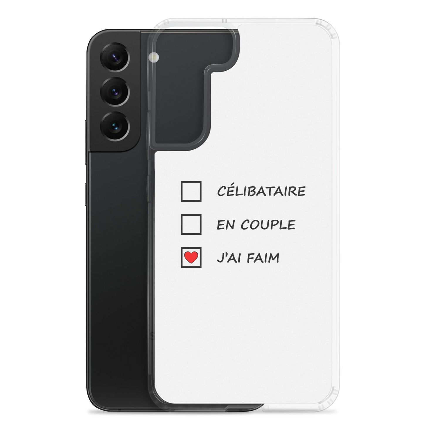 Coque Samsung Célibataire en couple j'ai faim cases à cocher - Sedurro