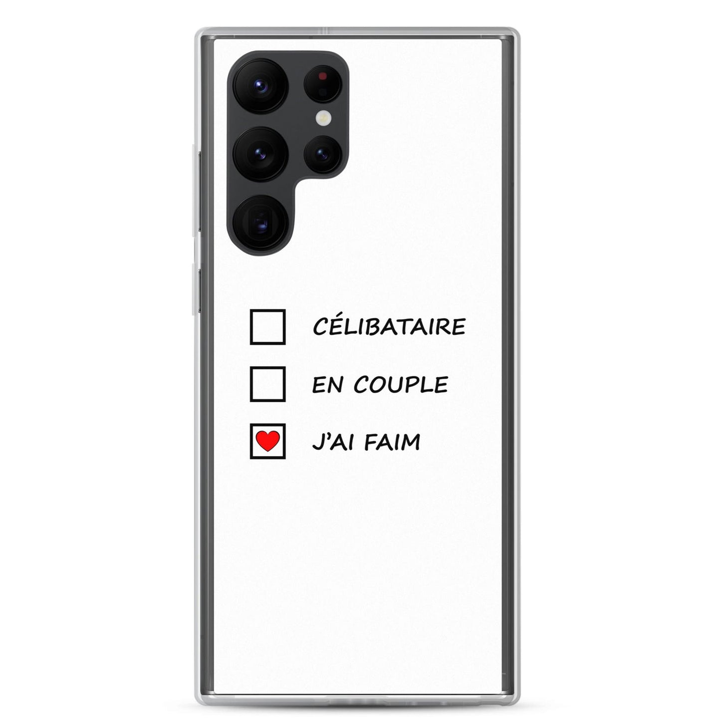 Coque Samsung Célibataire en couple j'ai faim cases à cocher - Sedurro