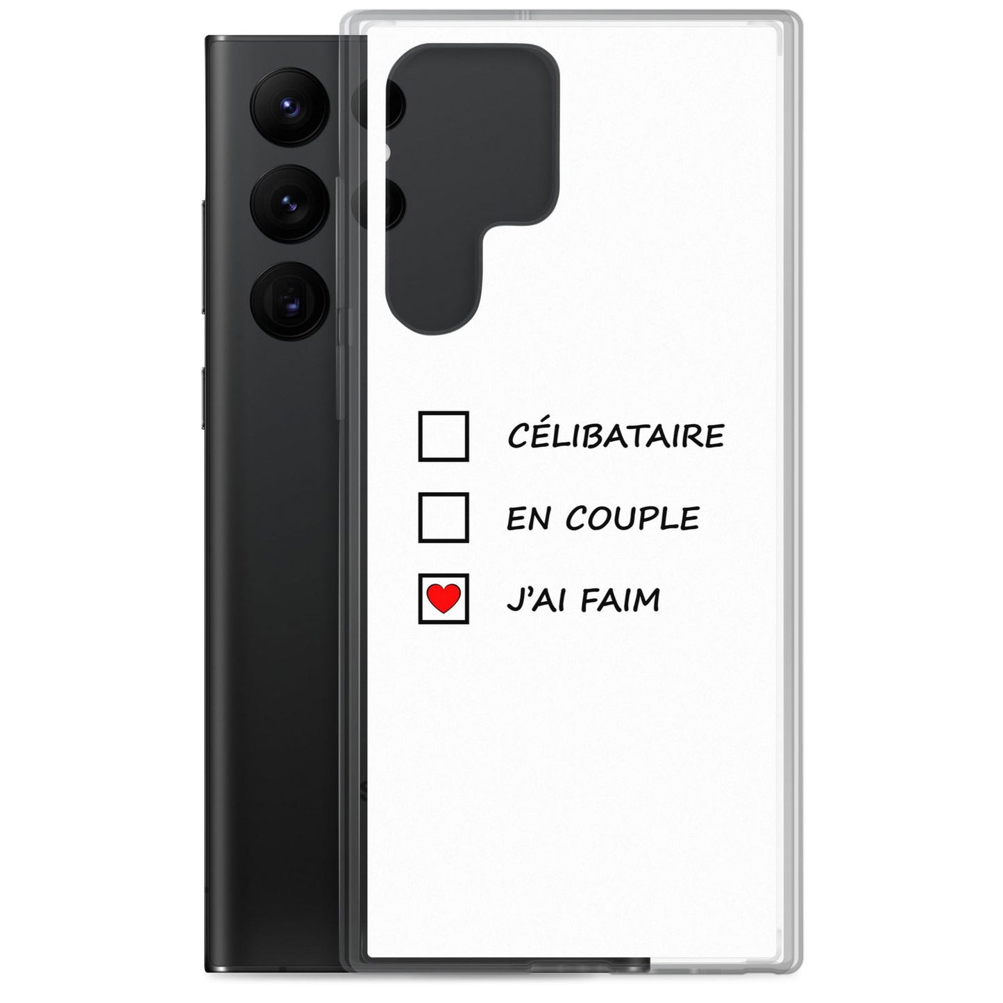 Coque Samsung Célibataire en couple j'ai faim cases à cocher - Sedurro