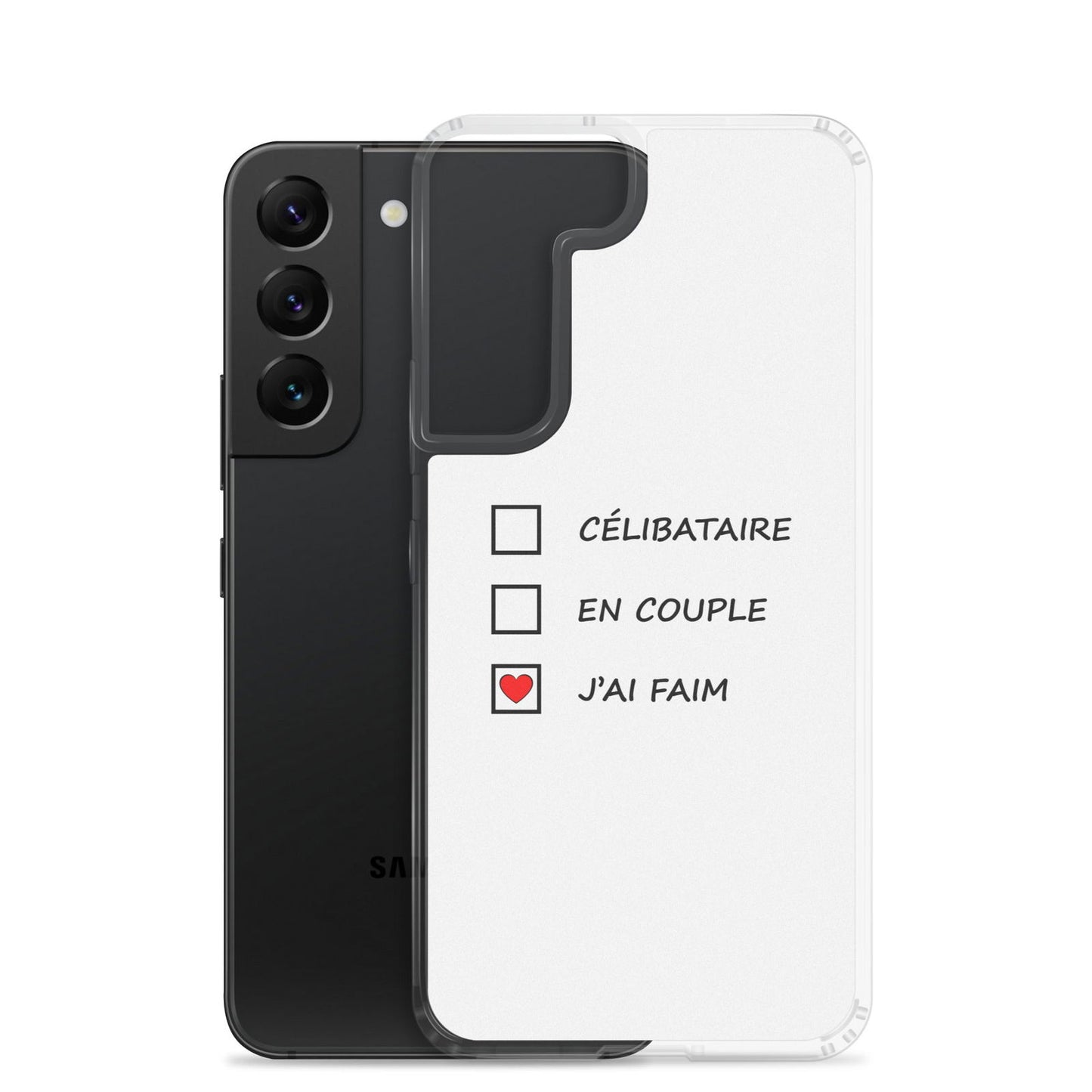 Coque Samsung Célibataire en couple j'ai faim cases à cocher - Sedurro