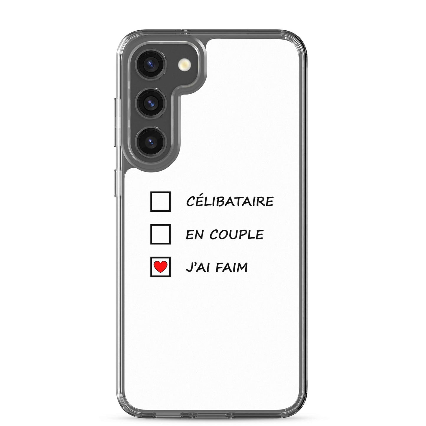 Coque Samsung Célibataire en couple j'ai faim cases à cocher - Sedurro
