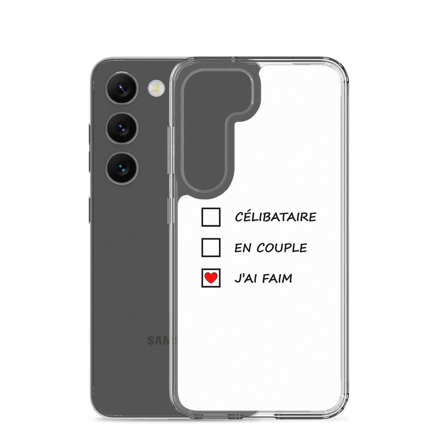 Coque Samsung Célibataire en couple j'ai faim cases à cocher - Sedurro