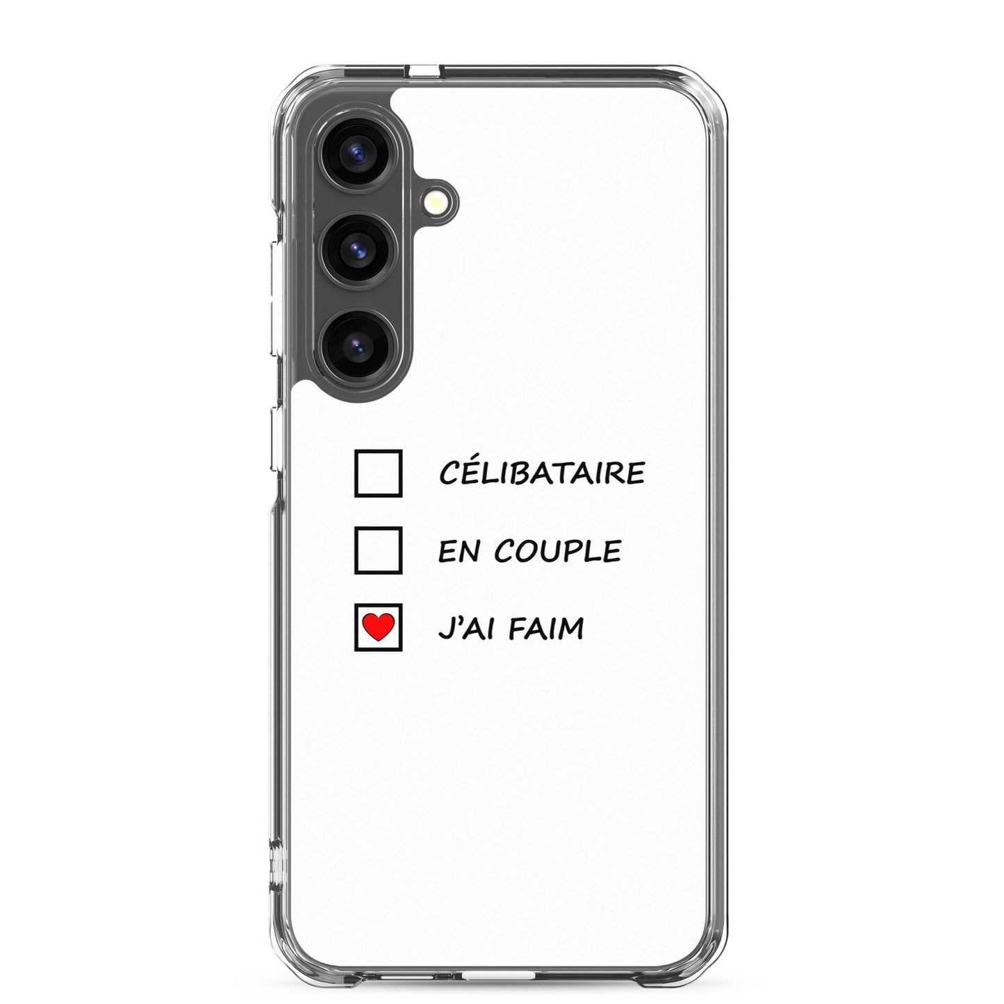 Coque Samsung Célibataire en couple j'ai faim cases à cocher - Sedurro