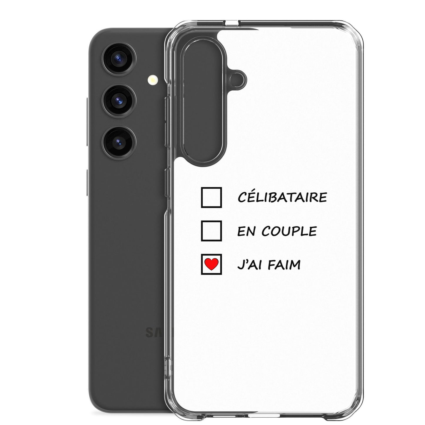 Coque Samsung Célibataire en couple j'ai faim cases à cocher - Sedurro