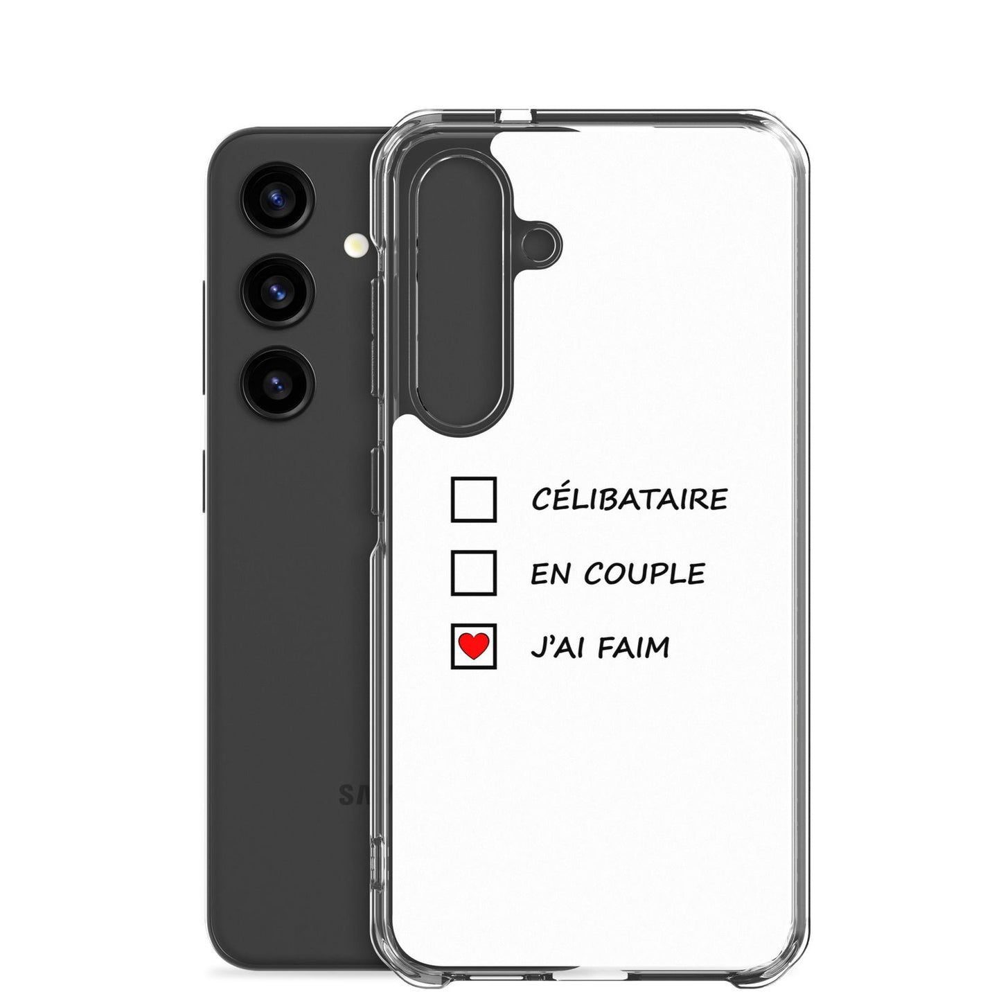 Coque Samsung Célibataire en couple j'ai faim cases à cocher - Sedurro
